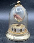 Vintage French Bird Glass Cage Thermometer 3.25”