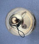 Vintage French Bird Glass Cage Thermometer 3.25”