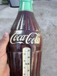 Coca-Cola Vintage Tin Bottle Thermometer Sign