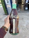 Coca-Cola Vintage Tin Bottle Thermometer Sign