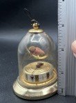 Vintage French Bird Glass Cage Thermometer 3.25”