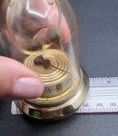 Vintage French Bird Glass Cage Thermometer 3.25”