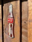 1960s Antique Coca Cola Tin Thermometer Sign