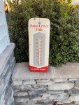 1950s Royal Crown Cola Metal Thermometer Sign