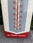 1950s Royal Crown Cola Metal Thermometer Sign
