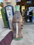 Coca Cola Vintage Tin Bottle Thermometer Sign