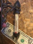 Vintage Cast Iron Outdoor Thermometer
