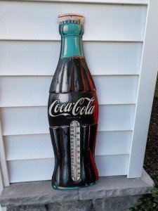 Coca-Cola Vintage Bottle Thermometer Advertising Sign 29