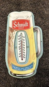 Schmidt Beer Vintage Wall Thermometer - Rare Find