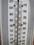 Stafford's Ink Antique Thermometer Sign - Beach Coshocton