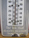 Stafford's Ink Antique Thermometer Sign - Beach Coshocton