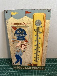 Pabst Blue Ribbon Vintage Beer Thermometer