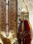 Vintage 1941 Coca Cola Double Bottle Thermometer Sign