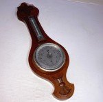 1930 Torwin Hand-Carved Banjo Thermometer & Barometer