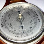 1930 Torwin Hand-Carved Banjo Thermometer & Barometer