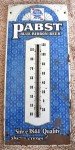 Pabst Blue Ribbon Metal Thermometer Sign