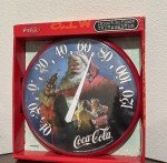 Coca-Cola Santa Christmas Wall Thermometer, 12 Inch