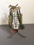 Antique Cold Painted Bronze Figural Thermometer