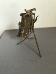 Antique Cold Painted Bronze Figural Thermometer