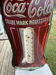 Coca Cola Vintage Metal Thermometer, Original