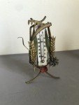 Antique Cold Painted Bronze Figural Thermometer
