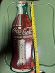 Coca Cola Vintage Metal Thermometer, Original
