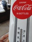 Coca-Cola Vintage Metal Advertising Thermometer Sign 5x17