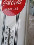 Coca-Cola Vintage Metal Advertising Thermometer Sign 5x17