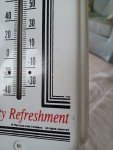 Coca-Cola Vintage Metal Advertising Thermometer Sign 5x17