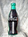 Coca-Cola Bottle Thermometer - Retro Tin Sign
