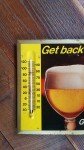 1967 Duke Beer Sign Thermometer with Easel Stand