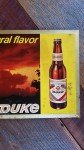 1967 Duke Beer Sign Thermometer with Easel Stand