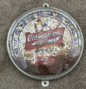 German Beer Vintage Glass Thermometer - 6 Inch