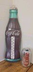 Coca-Cola Bottle Shaped Tin Thermometer 17.5