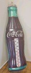 Coca-Cola Bottle Shaped Tin Thermometer 17.5