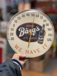 BARQ'S ROOT BEER we have it - vintage antique advertising thermometer soda pop