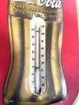 Coca-Cola Vintage Thermometer Sign - 16" Red & Gold