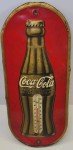 Vintage Coca-Cola Thermometer Sign - 16" Red & Gold