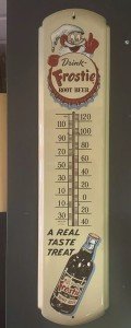 Frostie Root Beer Vintage Thermometer, 36"x8.5