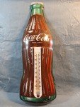 Coca-Cola Vintage Bottle Tin Thermometer Sign