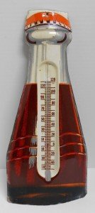 Hires Root Beer Vintage Metal Thermometer - 17" x 7