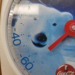 Coca Cola Polar Bear Wall Thermometer Collectible
