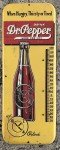 1940s Dr Pepper Vintage Thermometer Tin Sign