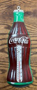 Coca-Cola Vintage Bottle Wall Thermometer Sign