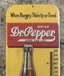 1940s Dr Pepper Vintage Thermometer Tin Sign