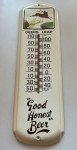 Deers Leap Beer Metal Thermometer - "Good Honest Beer