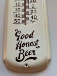 Deers Leap Beer Metal Thermometer - "Good Honest Beer