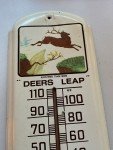 Deers Leap Beer Metal Thermometer - "Good Honest Beer