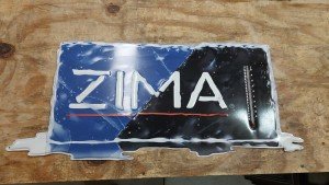 ZIMA Vintage Metal Thermometer Bar Sign