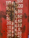 Red Double Cola Metal Thermometer Sign - Vintage 26"x8